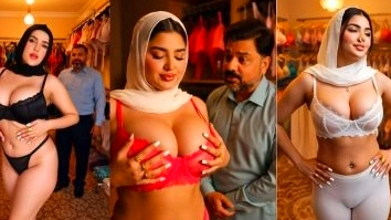 A Muslim Slut Seduces Sexy Lingerie