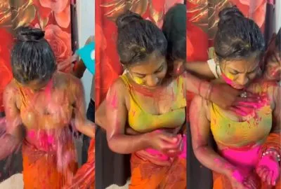 Big-boob Holi celebration sex Sis Porn video.