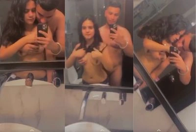 Girl bathroom sex XXX Hindi Bf steamy